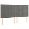 vidaXL LED Kopfteil Hellgrau 160x5x118/128 cm Samt Produktbild-Vorschau 4