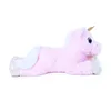 A plush unicorn toy lying on its side against a white background. Produktbild-Vorschau