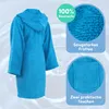 Celodoro Kinder Bademantel mit Kapuze Baumwolle - Blau Produktbild-Vorschau 3