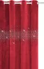 A close-up view of a red velvet curtain with silver glitter accents. Produktbild-Vorschau