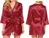 Satin-Set - Damenunterwäsche - Bademantel mit Spitze - Produktbild-Vorschau 4