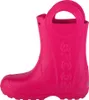 A side view of a pink Crocs rain boot for kids. Produktbild-Vorschau
