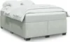 Boxspringbett mit Matratze Hellgrau 140x200 cm Samt Produktbild-Vorschau 2