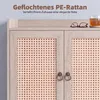 COSTWAY Sideboard Holz, Buffetschrank mit 2 Rattantüren, Produktbild-Vorschau 5