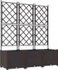 vidaXL Vasi da giardino, set da 3 pezzi, marroni, 120 x 40 Anteprima dell’immagine prodotto 1