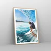 Gerahmtes Poster - Rahmen in heller Eiche - Surfen Surfer Produktbild-Vorschau 8