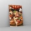 Bilder auf glas - Einteilig - Pizza Käse Tomaten - 80x120cm Produktbild-Vorschau 4