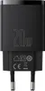 A black 20W power adapter with European plug pins. Produktbild-Vorschau