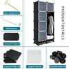 YZNAHRE Kleiderschrank 70 cm Breit Garderobenschrank Produktbild-Vorschau 4