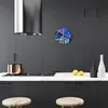 Glasuhr Wanduhr Küchenuhr Echt-Glas 30fi cm Brücke blau Produktbild-Vorschau 3