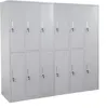 A set of metal lockers against a white background. Produktbild-Vorschau