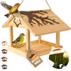Vogelhaus aus Holz wetterfest | Futterhaus für Wildvögel Produktbild-Vorschau 1