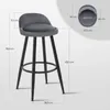 A bar stool with dimensions indicated by measurement lines and text. Produktbild-Vorschau