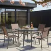 Runder Gartentisch Ø100 aus Stahl mit Tischplatte aus Produktbild-Vorschau 2