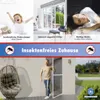 TrendLine Fliegenschutz-Tür 100 x 210 cm schwarz/weiß Produktbild-Vorschau 3