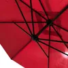 Close-up view of the underside of a red umbrella, showing the metal frame and fabric. Anteprima dell’immagine prodotto