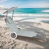 Chaise longue à roulettes avec toit Chaise longue pliante Voir les images du produit 19