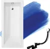 BADLAND Badewanne Rechteck Modern 170x70 mit Ablaufgarnitur Produktbild-Vorschau 1