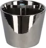 A close-up studio shot of a small, shiny silver ceramic pot. Anteprima dell’immagine prodotto