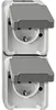 MERTEN MEG2329-8029 - CEE 7/3 - CEE 7/4 - Grau - IP44 - 250 Produktbild-Vorschau 1
