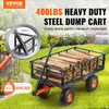 A garden cart filled with firewood is shown on a grassy lawn with flowers in the background. Produktbild-Vorschau