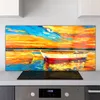 Coloray Küchenrückwand 140x70 Spritzschutz aus Glas - Hafen Produktbild-Vorschau 2