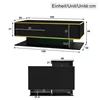 Merax Hochglanzer LED-Couchtisch mit Golddekor, Produktbild-Vorschau 9