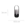 Dekorative Gartenlaterne schwarz mit Griff 26 cm Produktbild-Vorschau 2