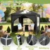 Pavillon de jardin QEENTOE, 3x6 mètres, anthracite, tente Voir les images du produit 3