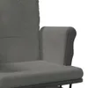 vidaXL Schaukelsessel mit Hocker Gleitend Dunkelgrau Stoff Produktbild-Vorschau 9