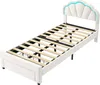 CDGlobal Polsterbett 90x200cm mit Steckdosen, Jugendbett Produktbild-Vorschau 10