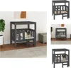 A collage of images showing a grey wooden dog bed with a pug inside. Náhľad obrázku produktu