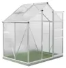 Westmann Aluminium Gewächshaus Flora 64 Silber 132x190x201 Produktbild-Vorschau 1