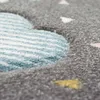 Kinderteppich Wolke Kinderzimmerteppich in grau blau rosa Produktbild-Vorschau 2