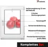 Framex Kellerfenster Kunststoff Fenster Weiß Milchglas Produktbild-Vorschau 3