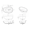 Aufsatzwaschbecken aus Mineralguss oval OVIO Produktbild-Vorschau 5
