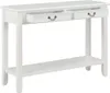 vidaXL Konsolentisch Weiß 110 x 35 x 80 cm Holz Produktbild-Vorschau 1