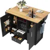 Sweiko Ilot de cuisine Armoire buffet 120 x 73 (45) x 92 cm Voir les images du produit 5