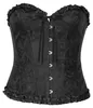 Corset Burlesque Femme Fleurs Noir L (42-44) Voir les images du produit 2