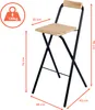 Tabouret de bar pliable avec structure métallique, capacité Voir les images du produit 2