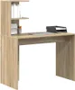 A wooden desk with shelves and office supplies on a white background. Náhled obrázku produktu