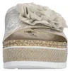 Auf dem Bild ist ein flacher Schuh in der Farbe Beige abgebildet. Der Schuh ist von der Seite zu sehen und zeigt eine schlichte und elegante Form. Produktbild-Vorschau