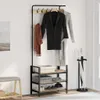 vidaXL Garderobenständer Sonoma-Eiche 75 x 34 x 184 cm Produktbild-Vorschau 2