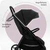 Close-up view of a black stroller, highlighting adjustable features. Náhľad obrázku produktu