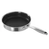 A stainless steel frying pan with a honeycomb pattern on the inside. Náhled obrázku produktu