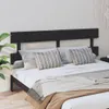 vidaXL Kopfteil Schwarz 204x3x81 cm Massivholz Kiefer Produktbild-Vorschau 2