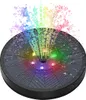 Solar Wasserbrunnen 3W Kreisform mit 7 bunten LED-Lichtern, Produktbild-Vorschau 1