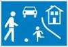 Spielstraße Schild  Verkehrberuhigung A4 Rückseite Produktbild-Vorschau 1