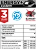 A product information graphic with text and icons related to a battery-powered system. Produktbild-Vorschau