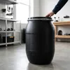 plasteo 220 Liter Weithalsfass Schwarz mit Deckel, Produktbild-Vorschau 6